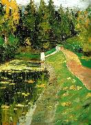 Vasily Kandinsky study for  the sluice oil painting on canvas